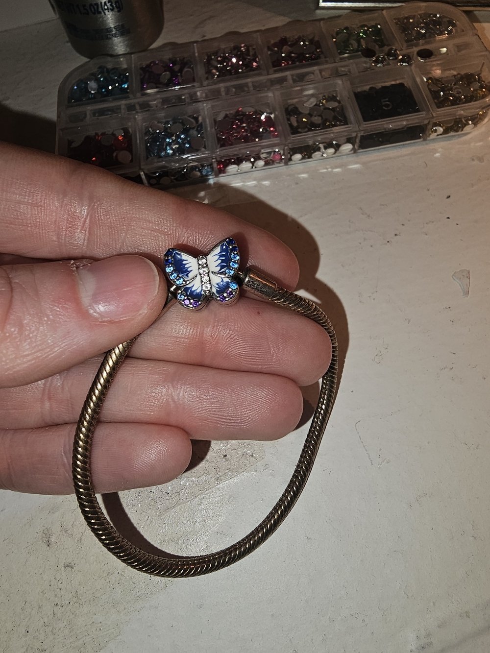 Blue Butterfly Charm Bracelet - Women's Jewelry Pandora